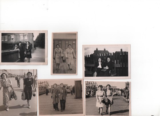 Pictures of Mum with her lifelong friend, Vera Blud, and her family