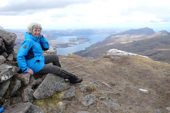 On top of Slioch with Loch Maree in background 06 05 2016