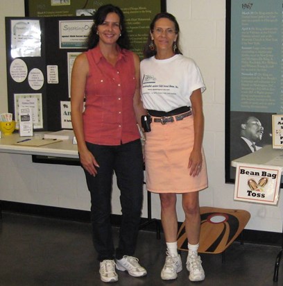 8/6/11 - Susan Suafoa-Dinino & Susan Otto working an event for my non-profit organization