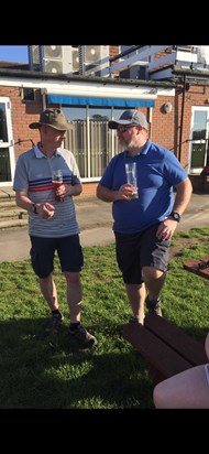 Lloyd & Mark enjoying a pint 