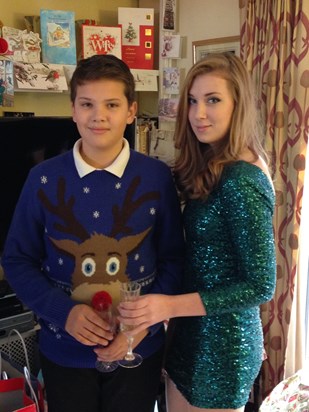 Oscar and Millie Christmas 2014
