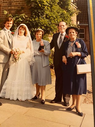 Wedding Day with Ann's Parents and Nan