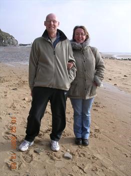 Pete & Jane Carteret beach, France, February 2007