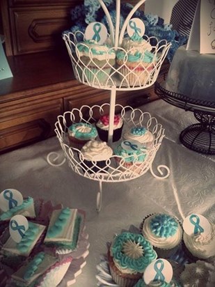 Ovarian ribbon cupcakes <3