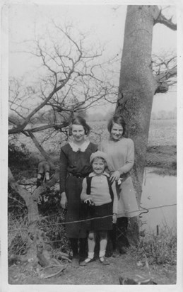 Sheila with Margaret and Daphne, c.1940