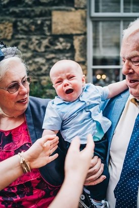 Philip, Elaine and grandson Olly in 2021