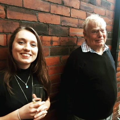 Ellen and grandad in 2017