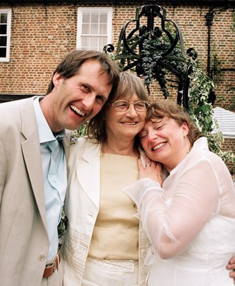 a favourite photo - our lovely wedding day hug with mum