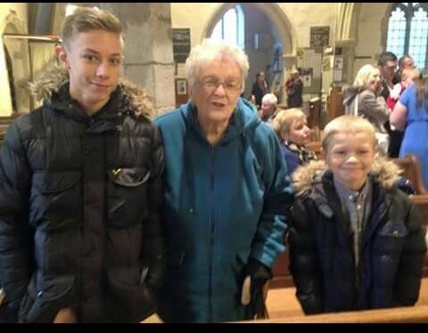 Jake and a Harry with their Great Nan Hazel x