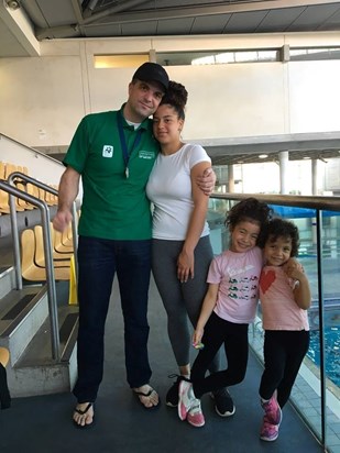 G and family - Swimathon for cancer research 2017