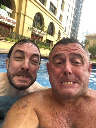 I always think of Jason at this time of year. Spoke with him on the day he passed. Pulling silly faces here when he stayed with us in Dubai