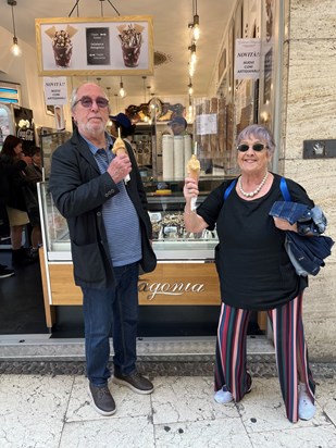Verona ~ eating ice cream with Jim xxx