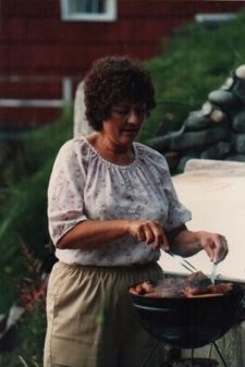 Barb cooking at Gig Harbor house