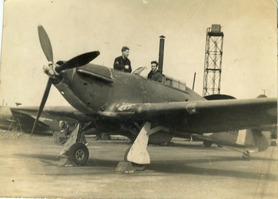 Bill in a Hawker Hurricane in 1943