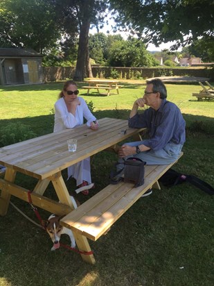 Peter at Tytherington - with Caroline Guinness-McGann; he loved it there