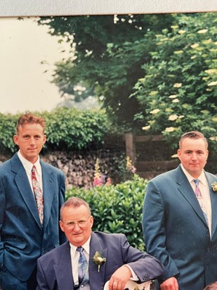 Mark with his beloved Dad and brother Darren