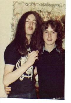 A very young Wayne with his mate Johnny B