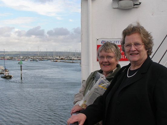 Sue & Geena on the Isle of Wight Ferry
