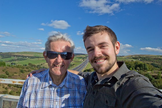 Peter and David above the M62