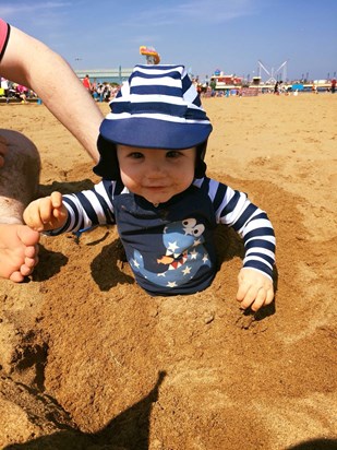 Buried in the sand! 