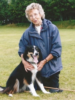 Kay with her dog Sally