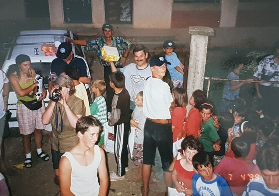 Delivering Aid to Children in Kosovo - 1999