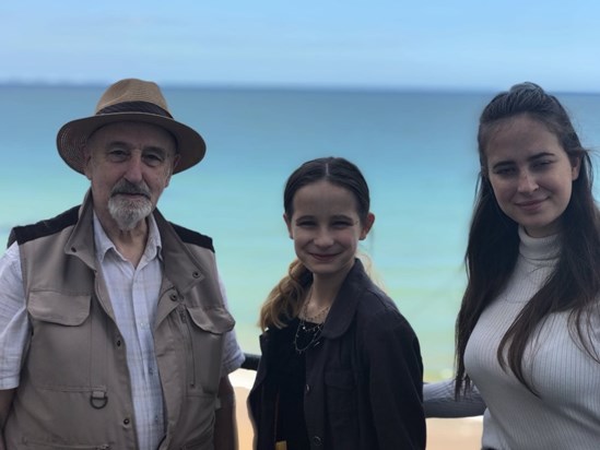 At the beach in Cromer with Merry and Issy