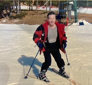 Dave skiing in France