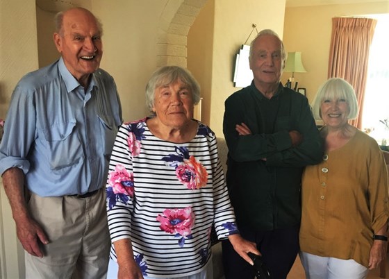 Dad with his siblings, Barry, Nina and Gina