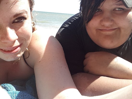 Emma and Faye at the beach :) 