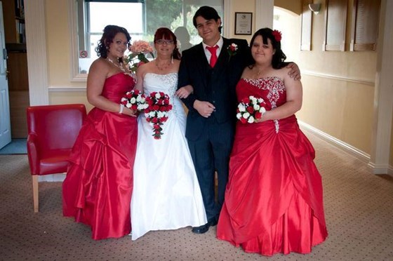 Emma with her mum Kerry, sister Sarah and brother Chris. 