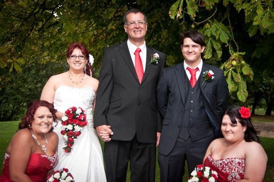 Emma with her mum, dad, brother and sister. 