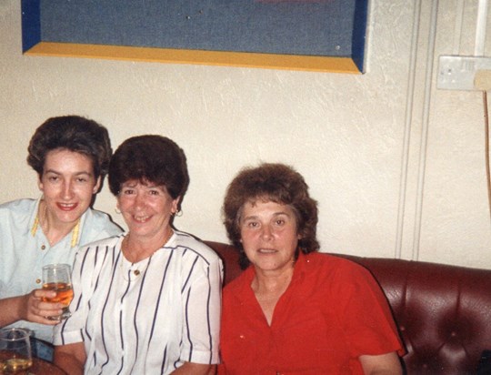 Mam, Betty and a friend. Some pub, maybe the Green Dragon?