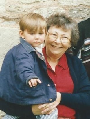 Luke with his lovely grandma