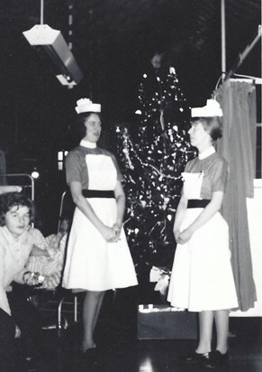 Staff Nurses Jenny Armstrong and Shirley Jeffries, December 1964