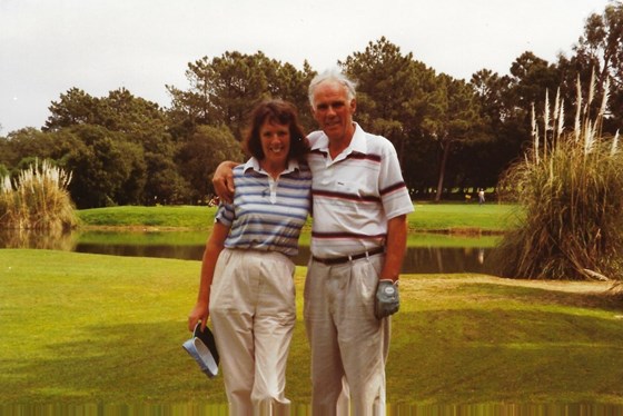 Jenny & John on a golf course!  March 1994