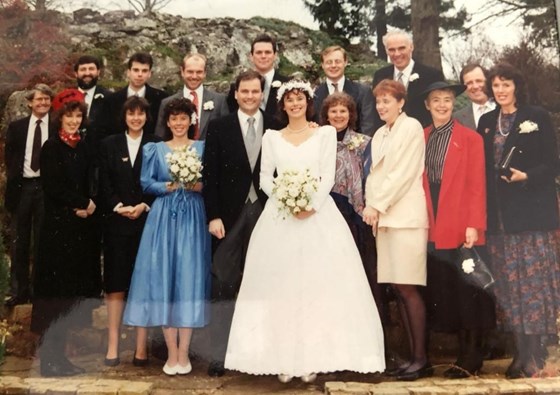 Tharme family at Beverley's Wedding, December 1989