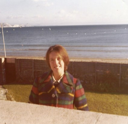 Jenny at Cottage-by-the-Sea, Weymouth, Autumn 1973