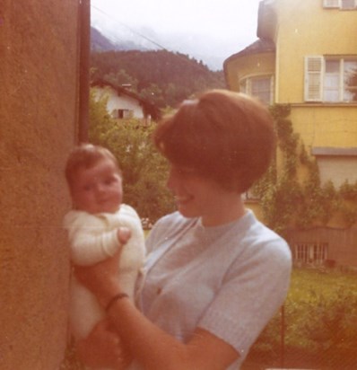 Jenny with Jutta in Innsbruck, June 1969