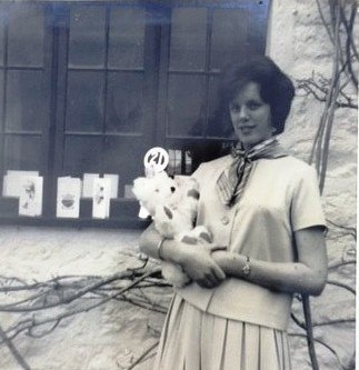Jenny with Teddy, 18th April 1962