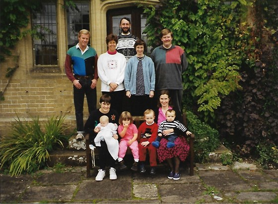 Pam with a group of ex Keele Uni friends on a weekend reunion in the New Forest