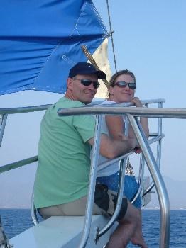 Perry & Siriol (August 2006 - on boat)