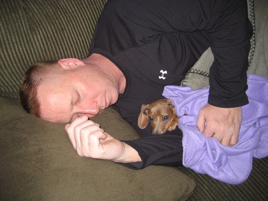 Daddy and his girl napping