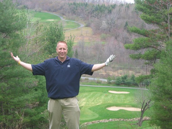 Slap Happy on the tee box in Poconos in 2007 (picture taken by the Tea Bag)