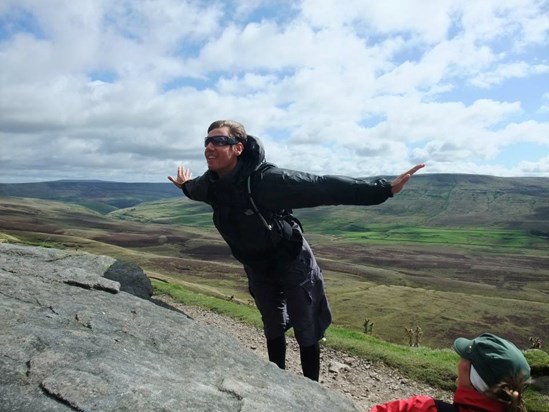 Red kite Ben on the HPH trip to the Dales :) The wind was so strong it's actually supporting him!