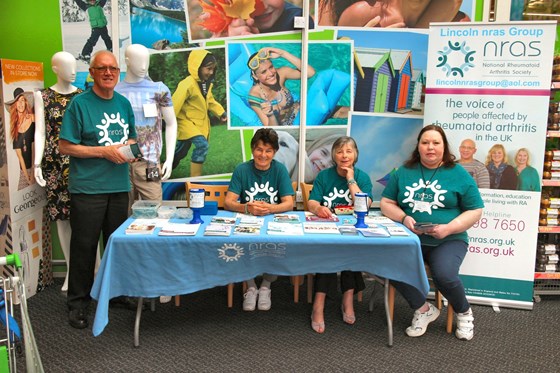 Judy and some of the Lincoln NRAS team fundraising. Tom, Sally, Sue and Judy.