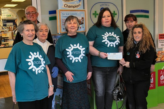 Lincoln NRAS cheque presentation 14th Feb 2015