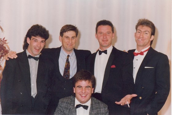 Marek (2nd left) at the Engineering Students Ball, 1992