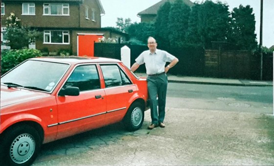 Dad plus car. Late 80's