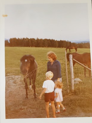 Early 1970s with mum 